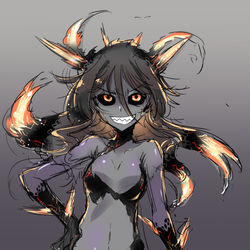 This is a pixiv picture whose title is ブラックホール娘.