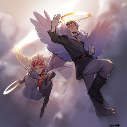 This is a pixiv picture whose title is 【PFLS】ラストエンジェルズ.