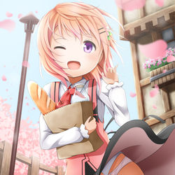 This is a pixiv picture whose title is 春一番なココアさん.