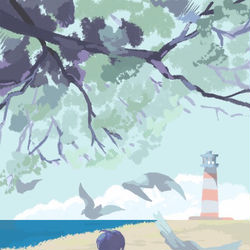 This is a pixiv picture whose title is 離れゆく.