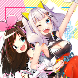 This is a pixiv picture whose title is 【合作】アイ月！.