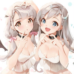 This is a pixiv picture whose title is 👿♰久川姉妹♡👼.