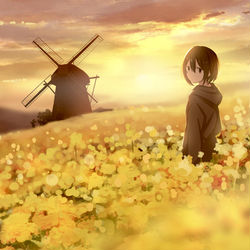 This is a pixiv picture whose title is 風車.