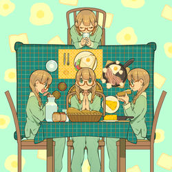 This is a pixiv picture whose title is 朝食.