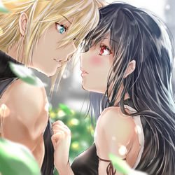 This is a pixiv picture whose title is クラウドとティファ.