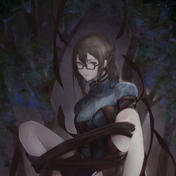 This is a pixiv picture whose title is 虞美人.