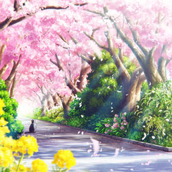 This is a pixiv picture whose title is 春のお散歩.