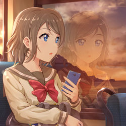 This is a pixiv picture whose title is みかん色の帰り道.