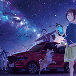 This is a pixiv picture whose title is 流星雨.