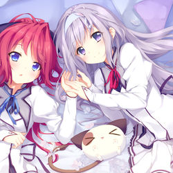 This is a pixiv picture whose title is 【過去絵】紗凪きちとみう先輩.