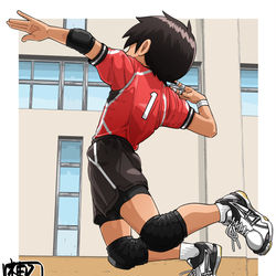 This is a pixiv picture whose title is 習作「跳ねる」.