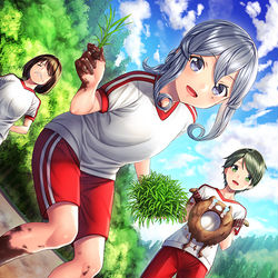 This is a pixiv picture whose title is 田植え体験.