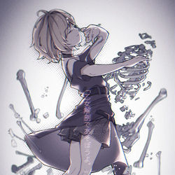 This is a pixiv picture whose title is 「乙女解剖」.