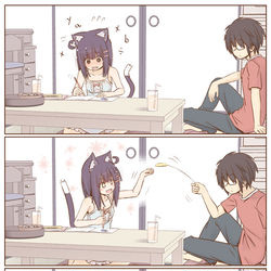 This is a pixiv picture whose title is ケモミミ幼なじみまとめ１（ゆずにゃんと遊ぼう出張版）.