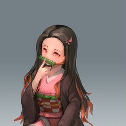 This is a pixiv picture whose title is 竈門禰豆子.