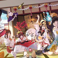 This is a pixiv picture whose title is 开个小会.