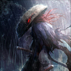 This is a pixiv picture whose title is 岡田以蔵.