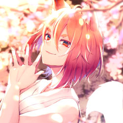 This is a pixiv picture whose title is 狐.