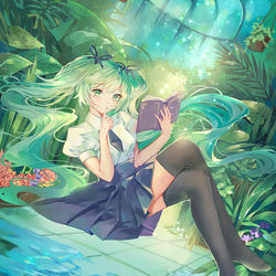 This is a pixiv picture whose title is 温室的miku.