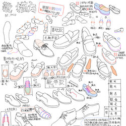 This is a pixiv picture whose title is 靴描き方 靴の構造を理解する.