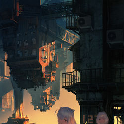 This is a pixiv picture whose title is 箱舟の廃墟.
