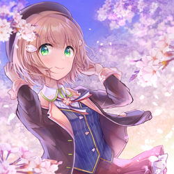 This is a pixiv picture whose title is 🌸桜風🌸.