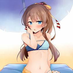 This is a pixiv picture whose title is 水着風雲.