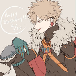 This is a pixiv picture whose title is MHA Log+爆豪勝己生誕祭2019.