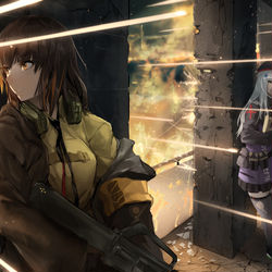 This is a pixiv picture whose title is 少女前線.