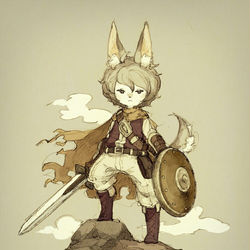 This is a pixiv picture whose title is 英雄.