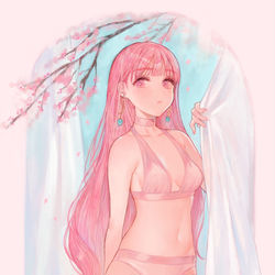 This is a pixiv picture whose title is 🌸🌸pink glow🌸🌸.