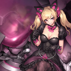 This is a pixiv picture whose title is Black cat D.va.