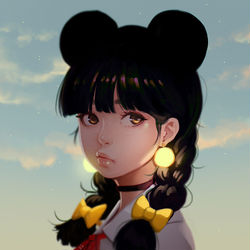 This is a pixiv picture whose title is Twin-Moon.