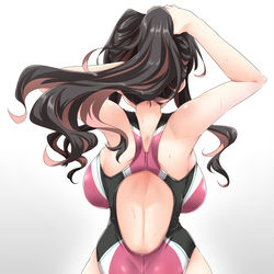 This is a pixiv picture whose title is 競泳水着長波様。.