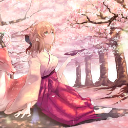 This is a pixiv picture whose title is 春色の住人.