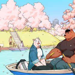 This is a pixiv picture whose title is 花見.