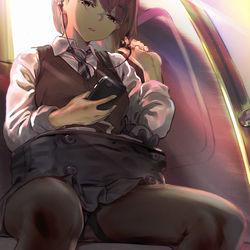 This is a pixiv picture whose title is 「くろタイツDEEP」告知.