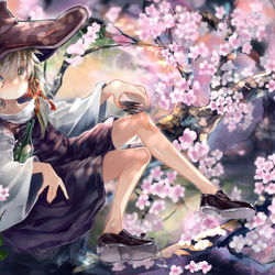 This is a pixiv picture whose title is 花見で一杯.