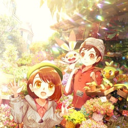 This is a pixiv picture whose title is ガラルに咲いた花たち.
