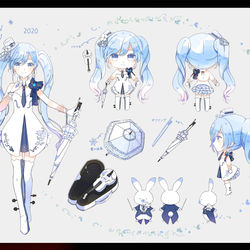 This is a pixiv picture whose title is 2020雪ミク.