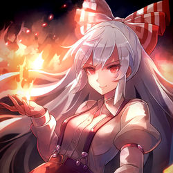 This is a pixiv picture whose title is 藤原妹紅.