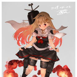 This is a pixiv picture whose title is 夕立改二.