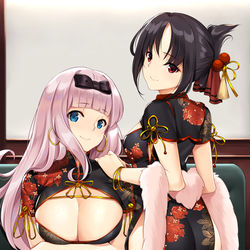 This is a pixiv picture whose title is [Commish] 藤原千花 x 四宮かぐや.