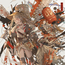 This is a pixiv picture whose title is 斬　捨　御　免　 -根の国底の果て-.