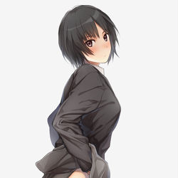 This is a pixiv picture whose title is 七咲のお尻.