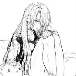 This is a pixiv picture whose title is ソファーとテディベアと.