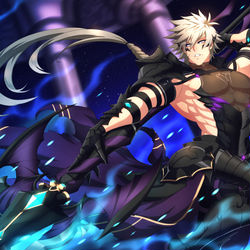 This is a pixiv picture whose title is Blue flames Chase.