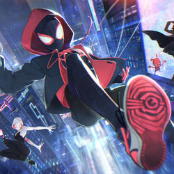 This is a pixiv picture whose title is Spider-Man: Into the Spider-Vers.