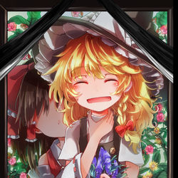 This is a pixiv picture whose title is 霧雨魔理沙の幸福論.