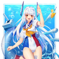 This is a pixiv picture whose title is 空色潮流.